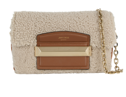 Carolina Shoulder Bag, Shearling, Beige/Brown, 9CHH8T, DB, 3*
